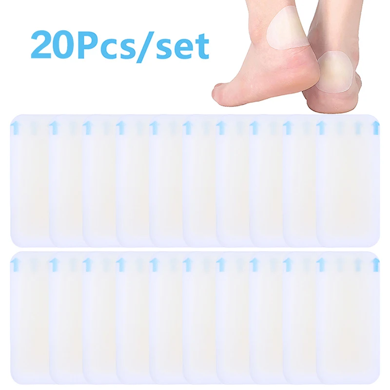 20Pcs Invisible Hydrocolloid Gel Blister Plasters Cushion Pad For Heel Foot Toe Protection Skin Guard Bandages_voghion.com