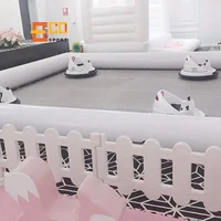 10/13/16ft Kids Inflatable Bumper Car Race Track Sport Game Air Racing Inflatable Go Kart Track Outdoor Amusement 2