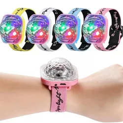 Mini Disco Light Ball Strobe Atmosphere Lights with USB Cable and Suction Portable LED Wristbands Rotating USB Night Disco Light