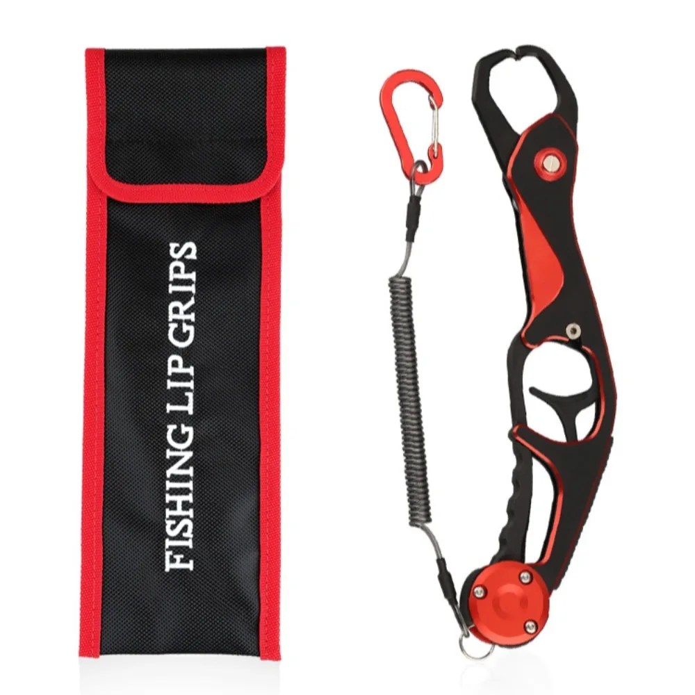 Aluminium-Angelwerkzeuge Tragbare leichte Lippenzange Angelzange Werkzeug 50 kg geladene Angelzange Angelzubehör Outdoor – Detail 3