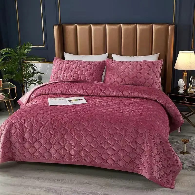 FleeceBlanketSupperSoftFlannelBedspreadonTheBedWinterWarm