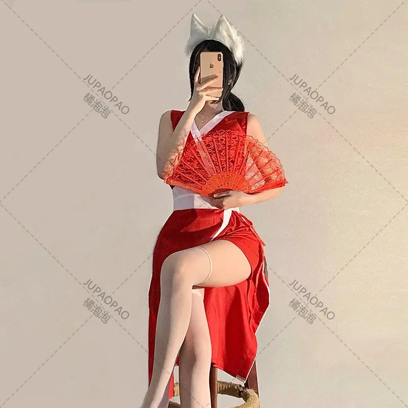 

Halloween Costume Fire Dance Cosplay Boxing King Anime Role-playing King of Honor Japanese Sexy Stage Performance Costume