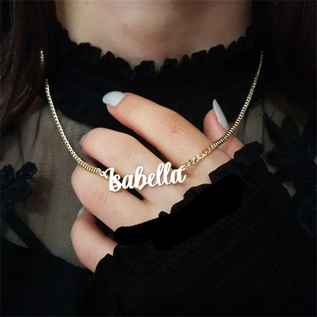 Collar Personalizado Nombre Gold