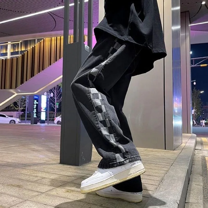 Men's Jeans Wide Baggy Jeans Man Y2k Pants Jean Mens Trousers Denim Shorts Streetwear Clothing Flared Male Cargo Ripped
