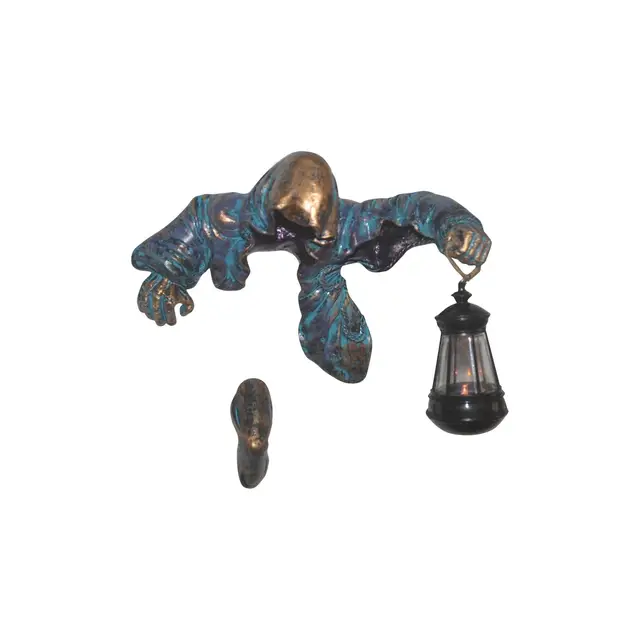 Zombik Lámpakert Szobor Szoborral, Kerti Dekoráció - Image 2