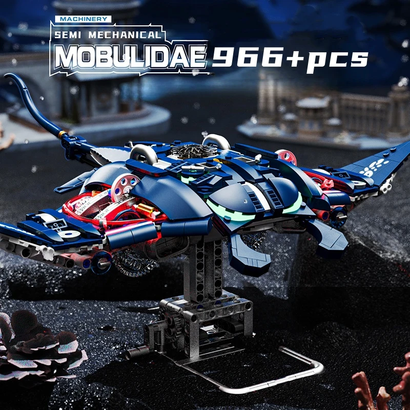 Mechanical Shark & Sea Life Building Set 3