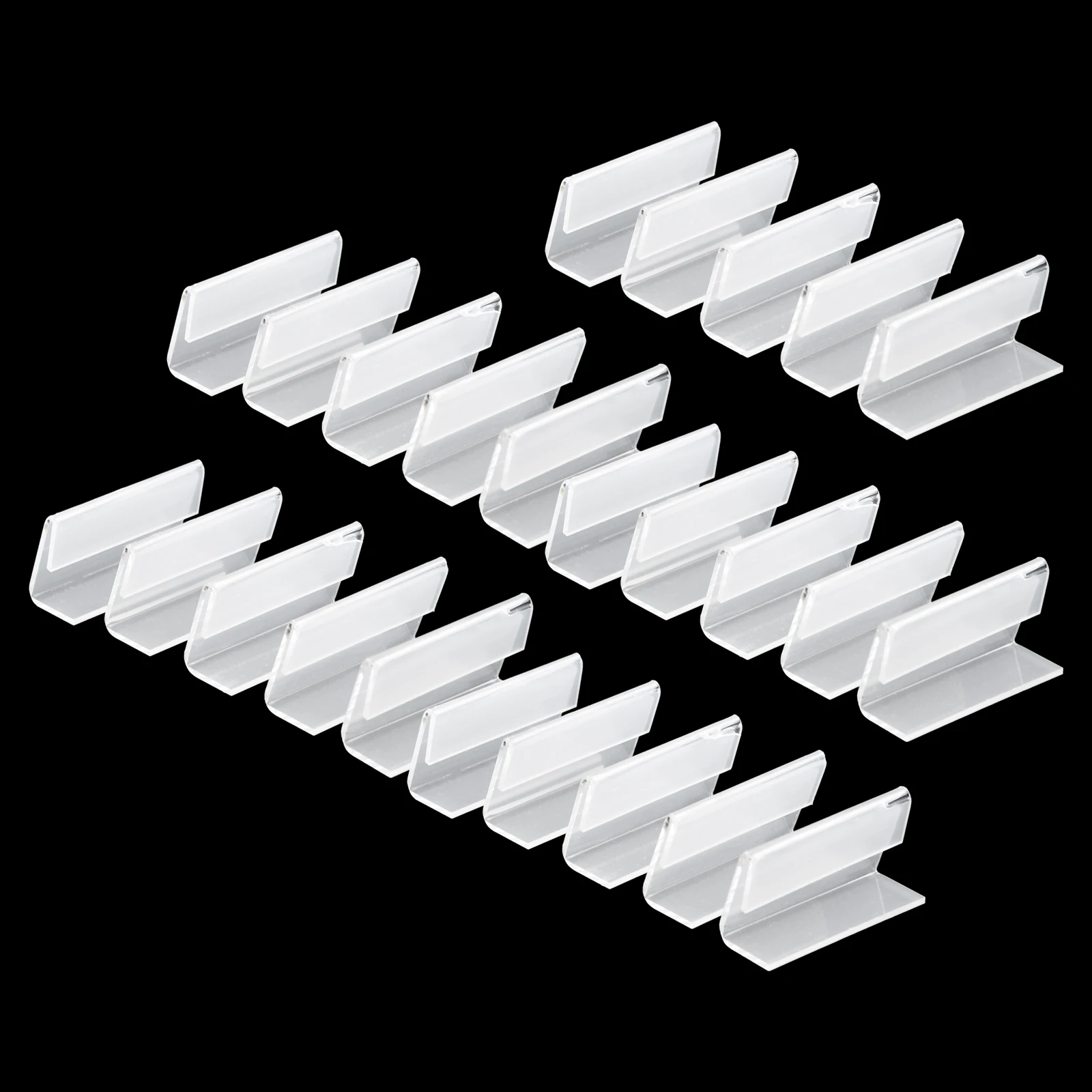 

Home Decor Picture Frame Mini Sign Display Holder Price Card Tag Label Counter Top Stand Poster Transparent Pole Rack Clip 25pcs