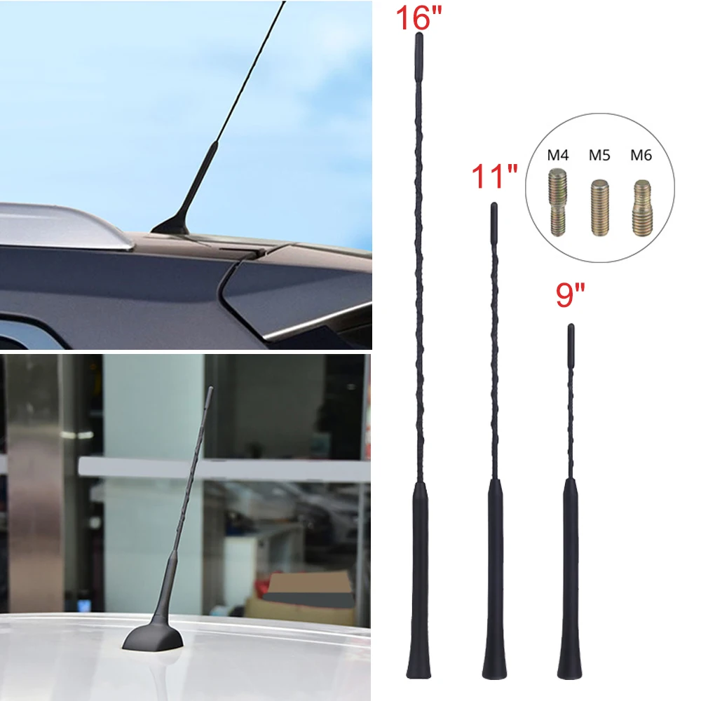 BMW, 페라리, GMC, M5, M6, 볼보, 스즈키, 사이언, 재규어 차량용 나사형 9인치, 11인치, 16인치 자동차 신호 수신 안테나 (범용)