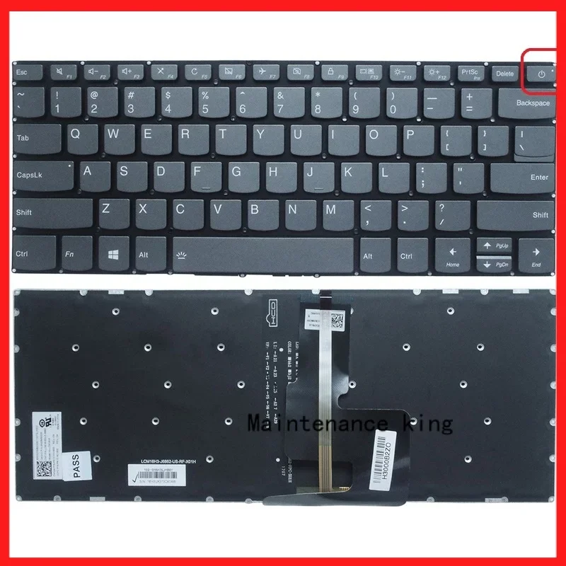 Nuova Retroilluminazione Della Tastiera Americana Per Lenovo Ideapad 320 15 320-15Abr 320-15Ast 15Iap 15Ikb 320S 15Isk 320S-15Ikb V130 14Ikb 14Igm