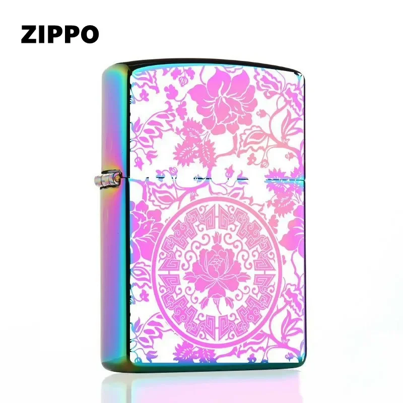 Zippo Peony Flower Pink Ice Collection In Box