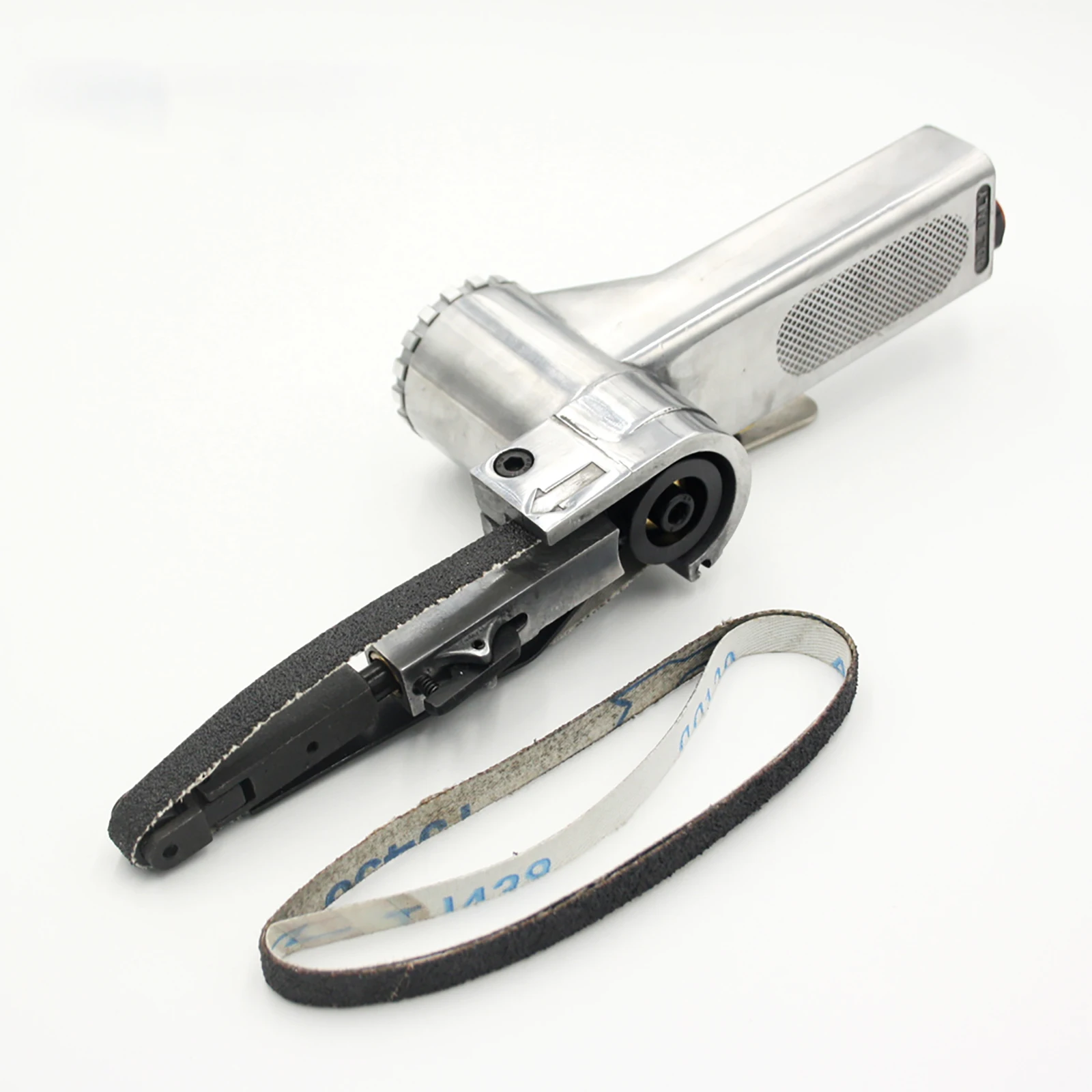 

Pneumatic Mini Belt Sander for Woodworking Metal Polishing, 1/4" Air Inlet Air Belt Sander 3/8" Angle Grinder with 3pcs Belts