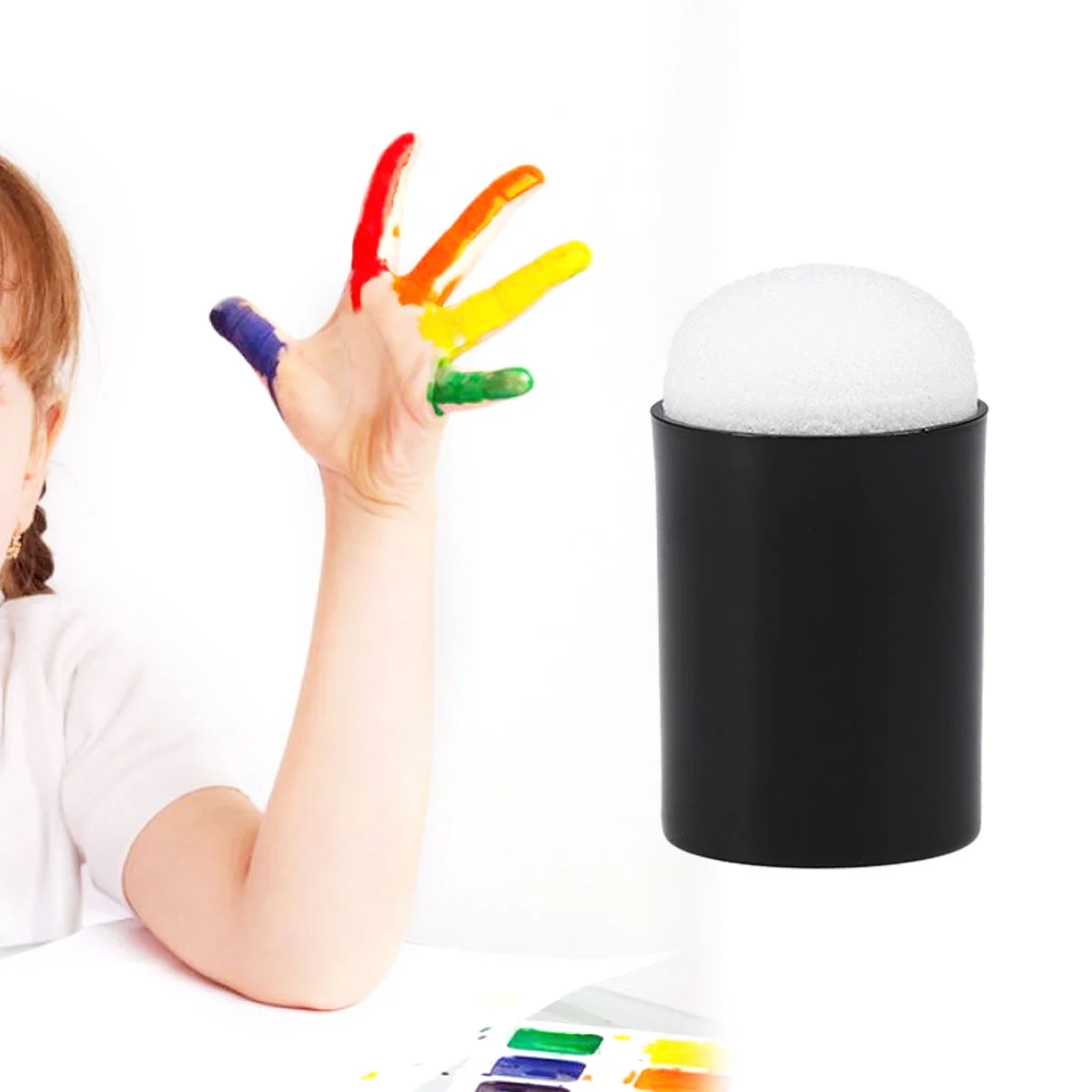 

10PCS Finger Sponge Daubers Portable Small Painting Drawing Ink Craft Chalk Sponge Chalk Reborn Tools for Children Adults
