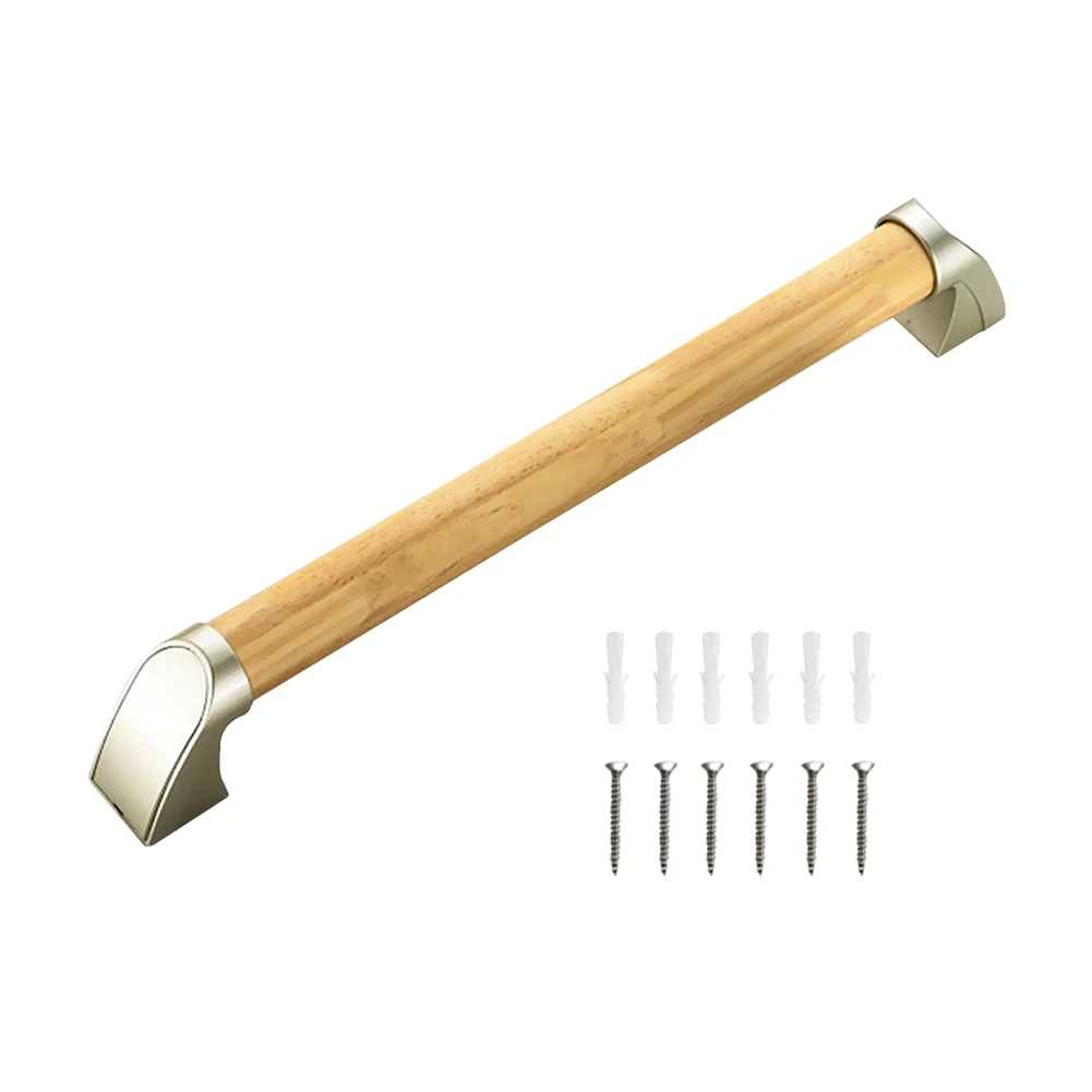 

Non Slip Durable Wall Mounted Shower Waterproof Safety Heavy Duty Straight Wear Resistant Fixed Home Bathroom Wooden Grab Bar