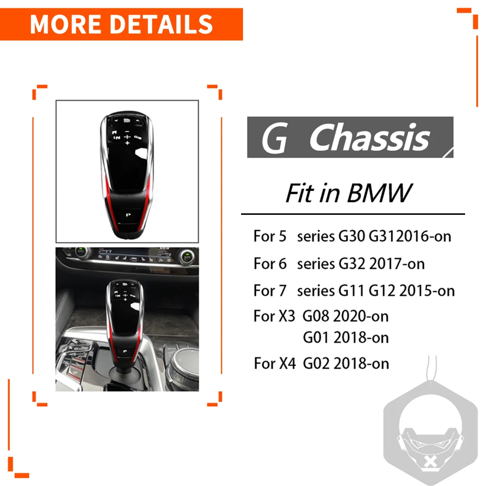 For BMW 7 Series G11 G12 2015- X3 G08 2020- G01 2018- X4 G02 2018- Gear Shift Knob Replacement Styling Accessory G30 G Chassis