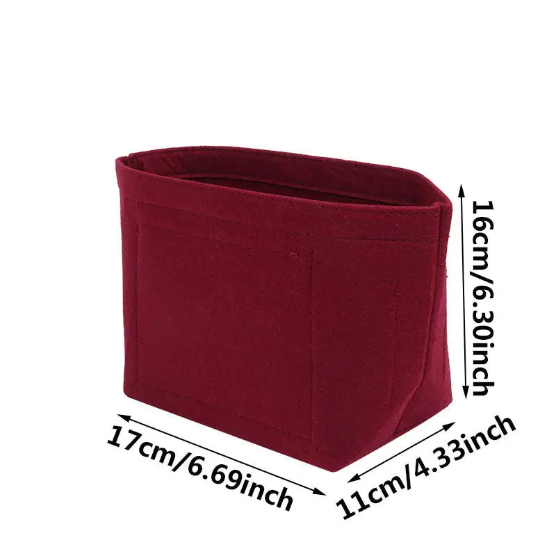 Filz-Einsatztasche, Kosmetik-Organizer-Einsatz für Goyard-Tasche, Make-up-Taschen mit Reißverschluss, Innentasche, passend für luxuriöse Handtaschen für Damen – Detail 1