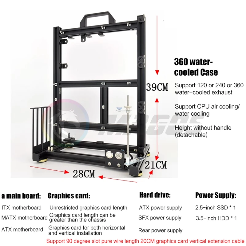 Sonew Support De Boîtier D'ordinateur Pour Banc De Test ATX Support De Boîtier Ouvert Pour