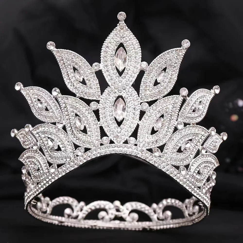Baroque Bridal Crown Wedding Tiara Crystal Crown Jewelry Hair Accessories Birthday Birthday Party Jade Tiara Fit for Girls