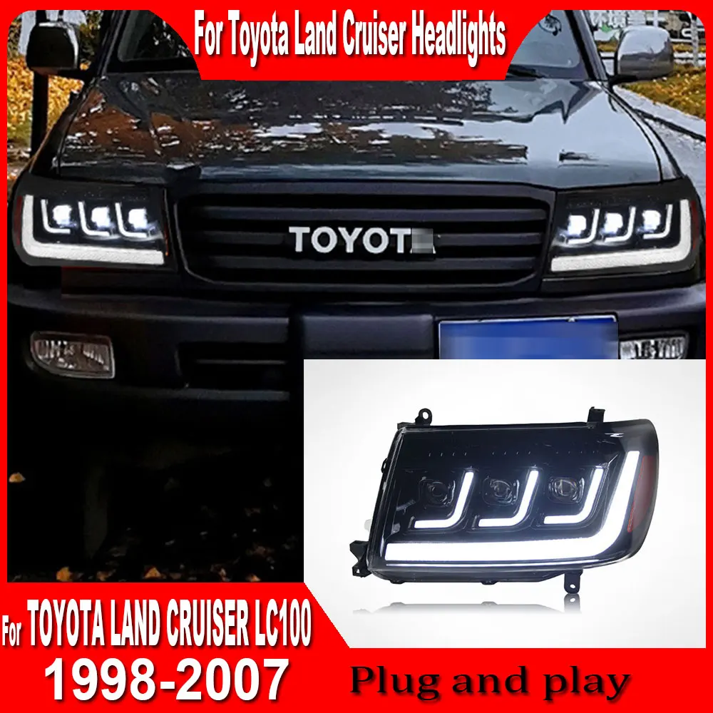 Riloer Ugello lavafari, ugello spray universale per faro sinistro e destro, compatibile con Toyota Land Cruiser J100 1998-2007, 85044-60060