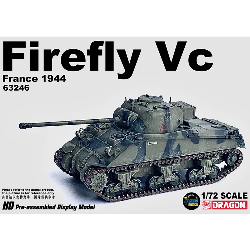 

1:72 Scale Plastics 63246 British Firefly Tank VC 1944 Model Militarized Combat Track Type Classics Adult Gift Static Display