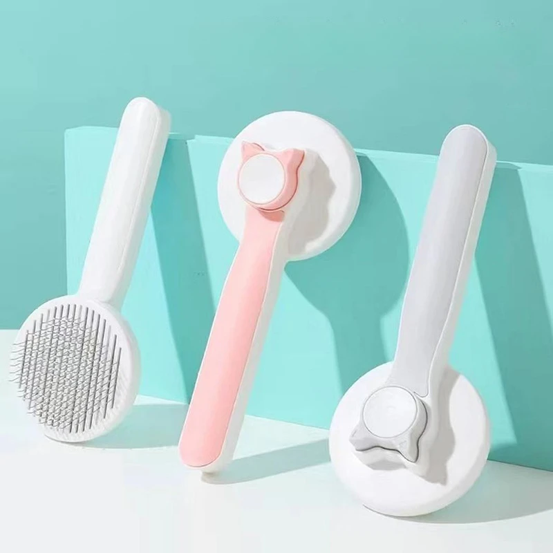 

Pet Hair Remover Brush - Grooming Comb for Dogs and Cats, One-Click Automatic Shedding, Pet Beauty Tool