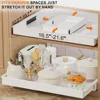 Expandable Pull Out Cabinet Organizer with Depth(16"-22") and Width(12 "-20"), Adhesive Slide out Drawers for Pots, Spice 2