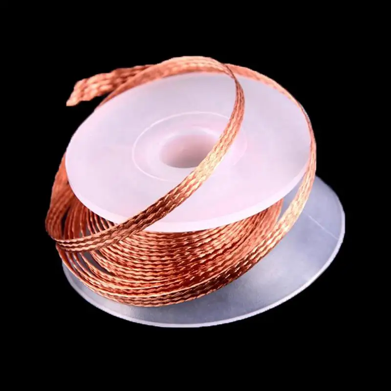 Solder Remover Desoldering Braid Soldering Repair Tool Desoldering Mesh Braid Desoldering Braid Welding Solder 2mm 2.5mm 3mm Width 1.5M/3M 1.5mm Length Remover Wick Wire Lead Cord Flux BGA Repair