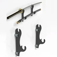 2Pcs Wall Mount Sword Holder Acrylic Samurai Sword Display Tanto Rapier Cosplay Rack Storage Holders 1