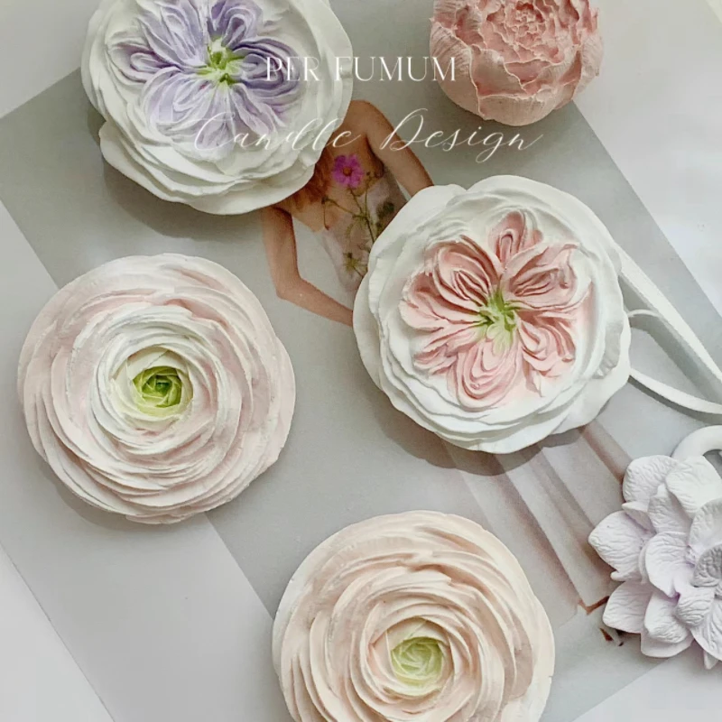 Rose Blume Silikonform – Für Seife, Harz, Gips, Handarbeit, 4,5x4,5x1,5 Cm