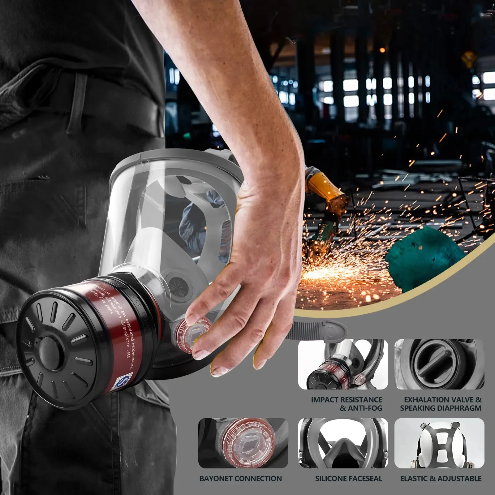 Emballage transparent contenant un lot de 16 masques FFP2, FFP3 et KN95, protection respiratoire jetable prête à l'emploi.