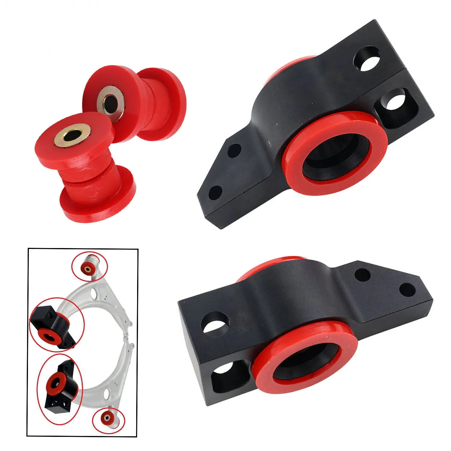 Polyurethane Front Lower Control Arm Bracket With Bushing for VW Golf Jetta Audi A3 control arm bracket