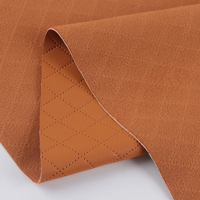 91x132cm Plaids Embossed Faux PU Leather Fabric Grids Checks Pattern Synthetic Leather Fabrics Sheets for DIY Creative Clothing