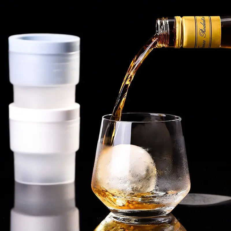 1PC Whiskey Round Ice Cube Maker Silicone Spherical Ice Cube Mould