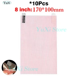 Universal HD Clear Screen Protector Film Set - 10 Pack Anti - Dust PET Films (10pcs 8inch)