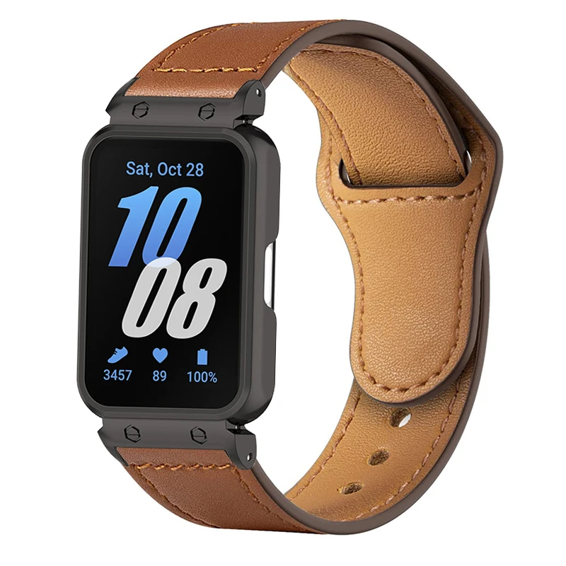 Leather Strap Case Protector with Metal Shell