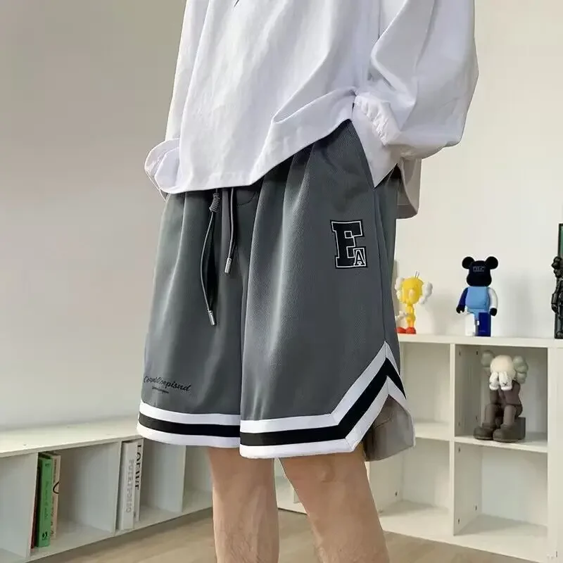 Trendy Brand Summer Slim Cropped Pants Outdoor American Casual Pants, Loose Oversized Basketball Sports Pants 3