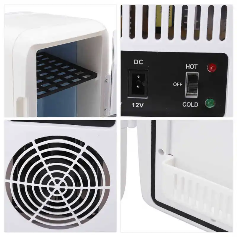 Portable Refrigerator 4L Portable Car Refrigerator Large Capacity Small Size Food Grade Liner Cooler Warmer Mini Fridge For Dormitory Home Office