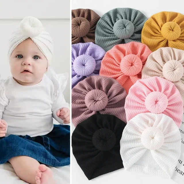 Nouveau-né bébé Headwear Nylon noeud serre-tête bébé fille tricoté