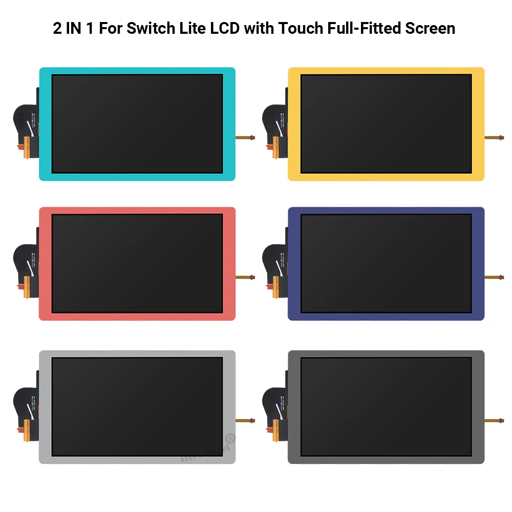 For Switch Lite Lcd Display + Touch Screen Full Fitted Assembly