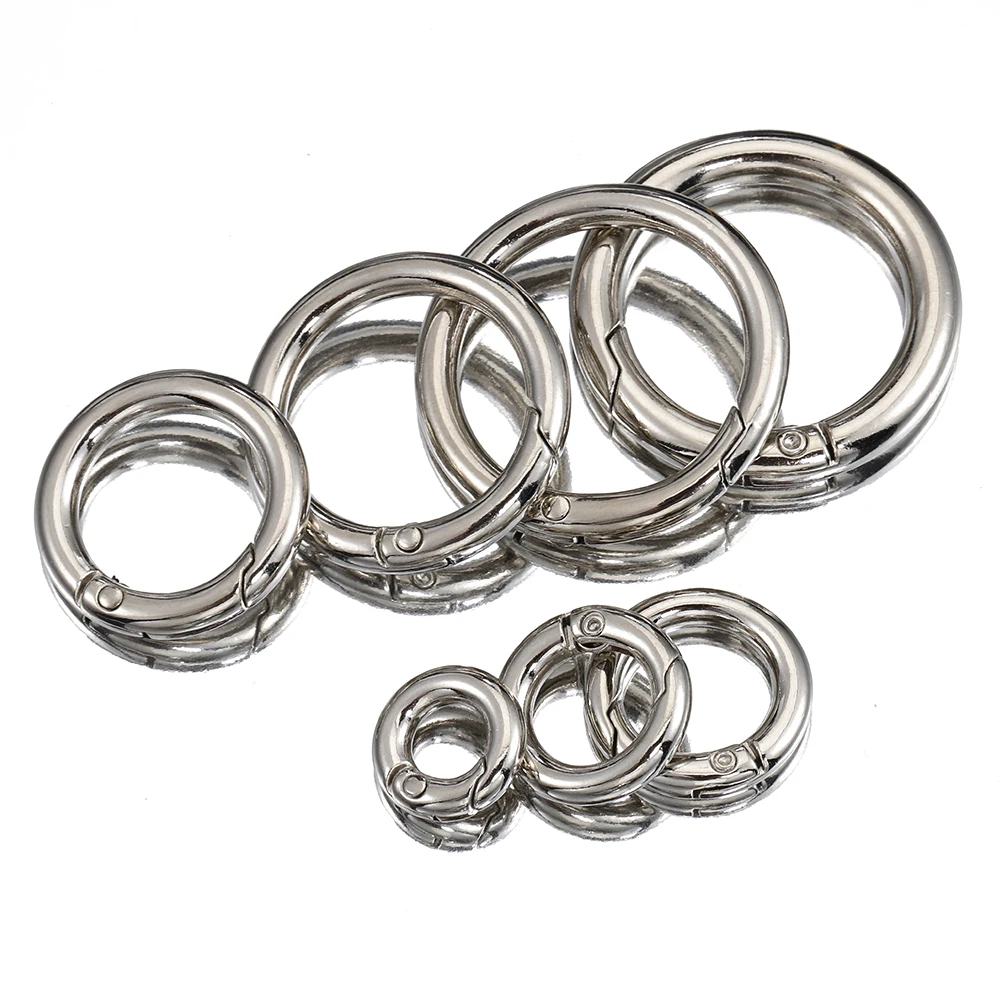 Anelli A O Con Molla 20mm - Set Da 10 In Metallo Dorato Per Portachiavi, Borse E Fai Da Te - Foto 9