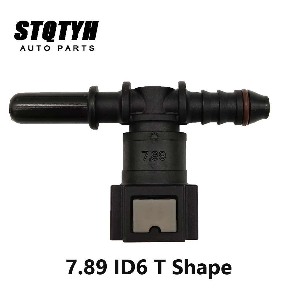 Fuel Pipe Connector 7.89 7.95 ID6 5/16 90 Degree Straight T F fuel line connector