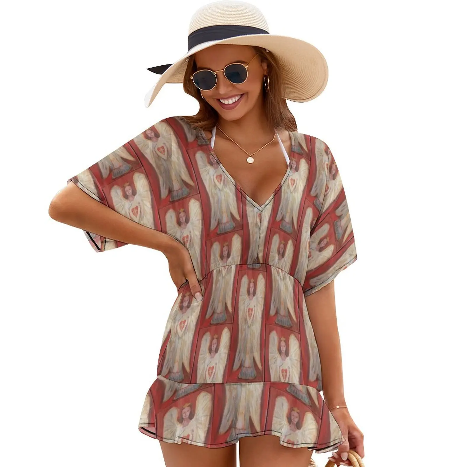 

Angel - Coral Cover Ups cocktail dresses purple dress prom dresses