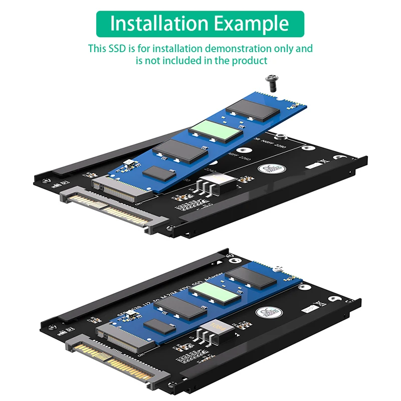 프레임 브래킷 포함 M.2 NVME M 키 SFF-8639 U.2 어댑터 카드 라이저, M2-U2 컨버터, 2230 2242 2260 2280 M2 NVME SSD 지원