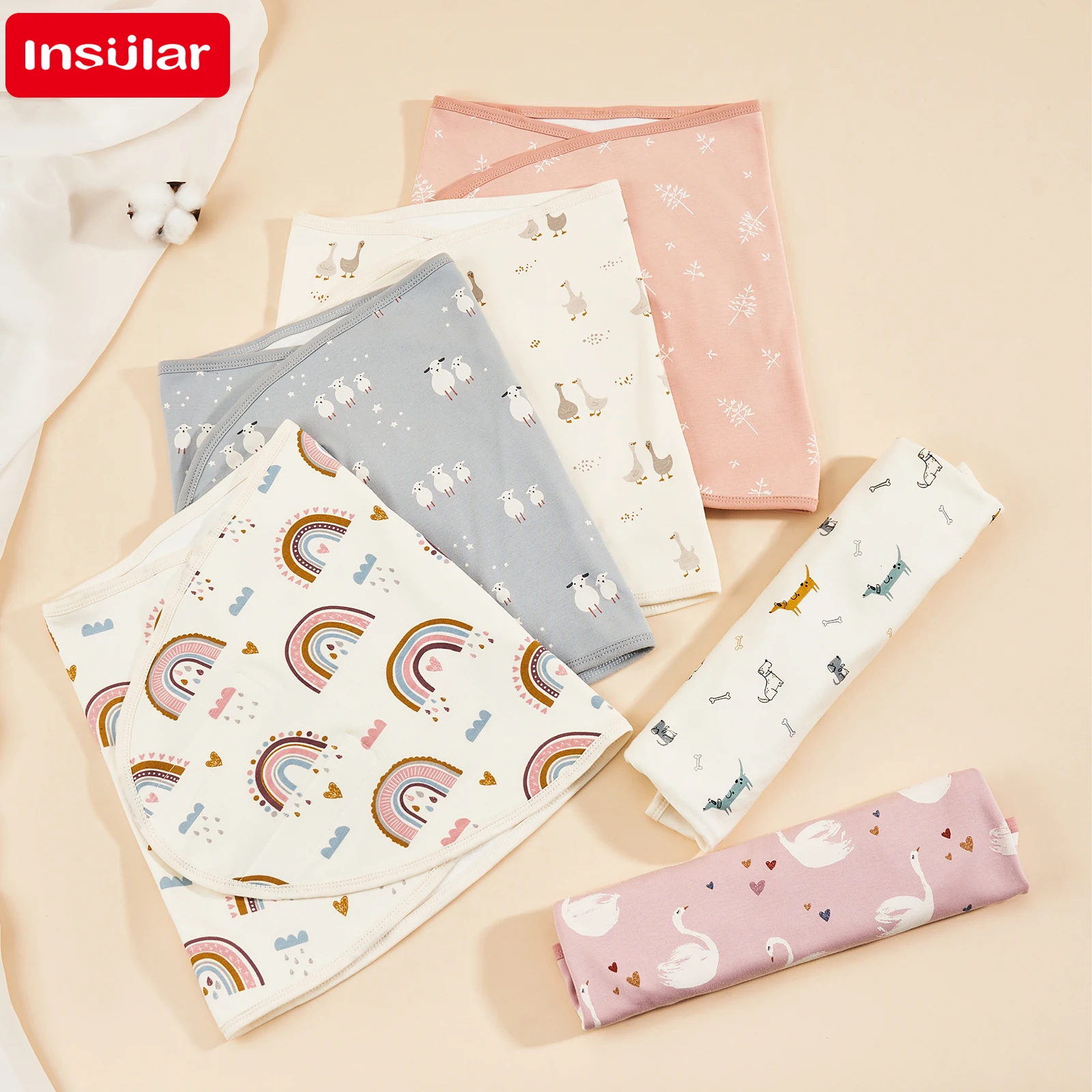 Bilayer Baby Newborn Baby Swaddle Tie Anti startle jump Summer Thin Cotton Soft Diaper Changing Bag cotton swaddle swaddle blanket