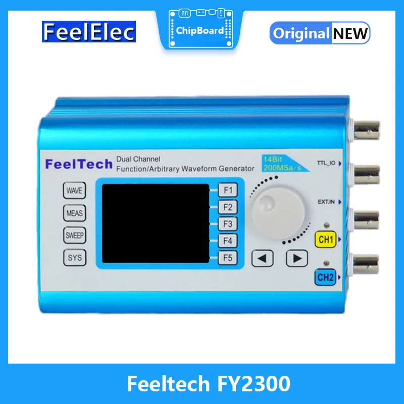 Feeltech 디지털 DDS 듀얼 채널 기능 주파수 계량기, 다기능 높은 안정성 신호 발생기, FY2300, 12M
