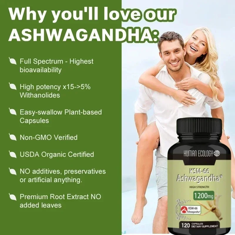 Human Ecology South African Drunken Eggplant Capsules 1200mg Stress Relief Concentration Enhancer 120 Caps