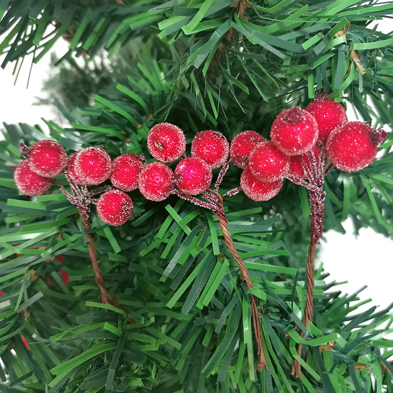 (10pcs/bag) 4x7cm Christmas Berry Flower Bundle Crystal Berry Imitation Fruit Xmas Tree Decoration Wedding Decoration Wreath DIY