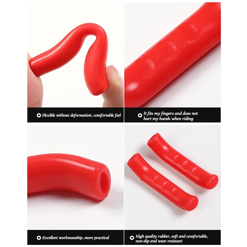 Silicone Bicycle Brake Handle Cover Sleeve Anti Slip Cycling Gear