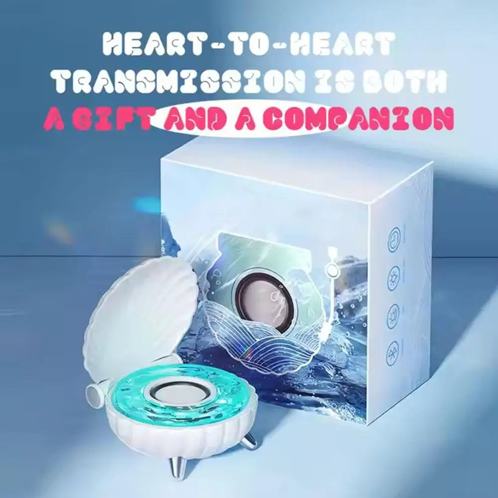 Shell Night Lights With Bluetooth Speaker Retro Music Player Wireless Surround Colorful Decor Atmosphere Light Best Gifts