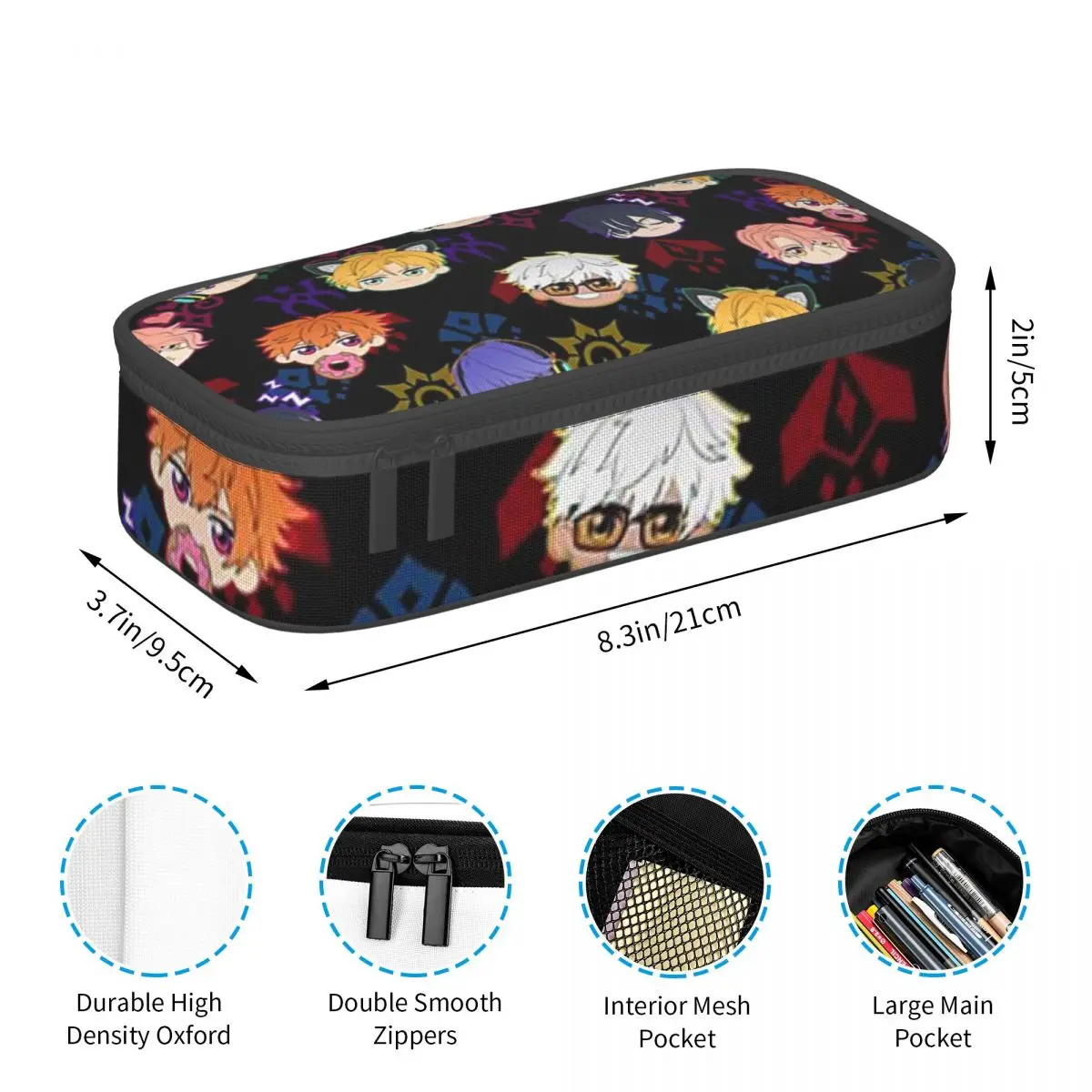 Obey Me-Demon Brothers Pencil Cases Large Capacity Pen Bags Pen Box Pencil Pouch For Boys Girls Students Stationery School
