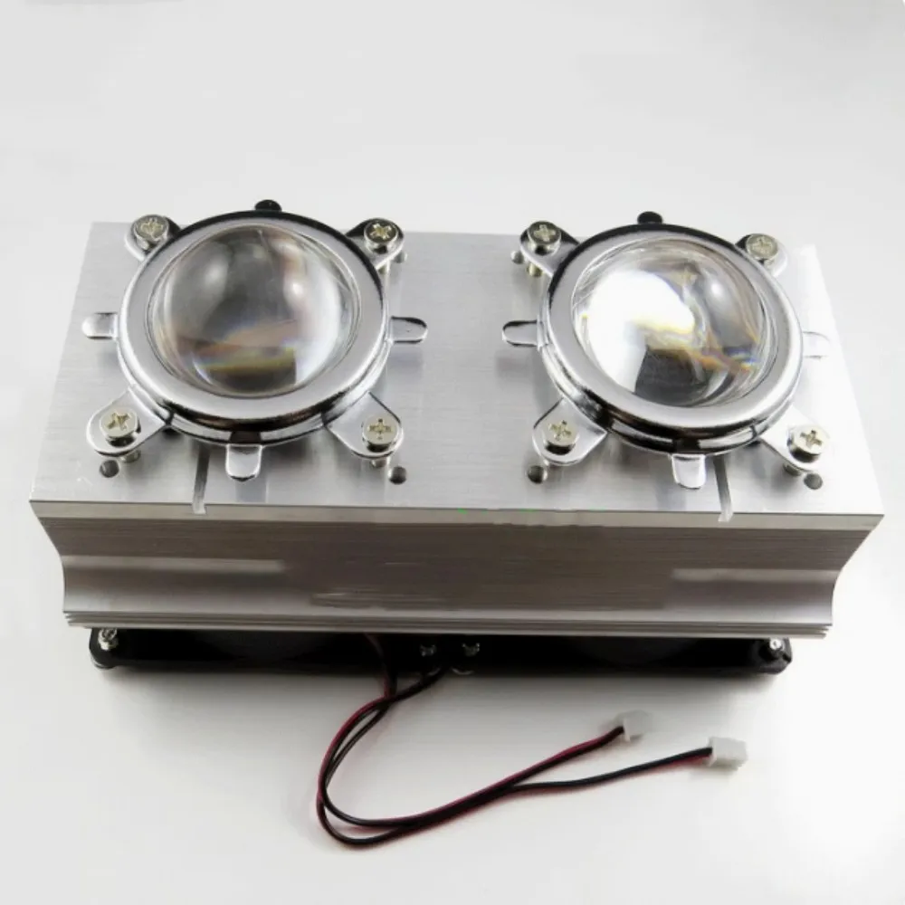 60-80degree 44mm Lens+Reflector Bracket+100W LED Aluminium Heat Sink Cooling fan